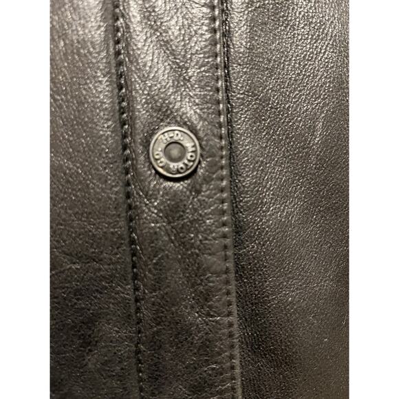 Harley-Davidson Womens Size LG Embossed Leather Jacket Black DC - Picture 5 of 12